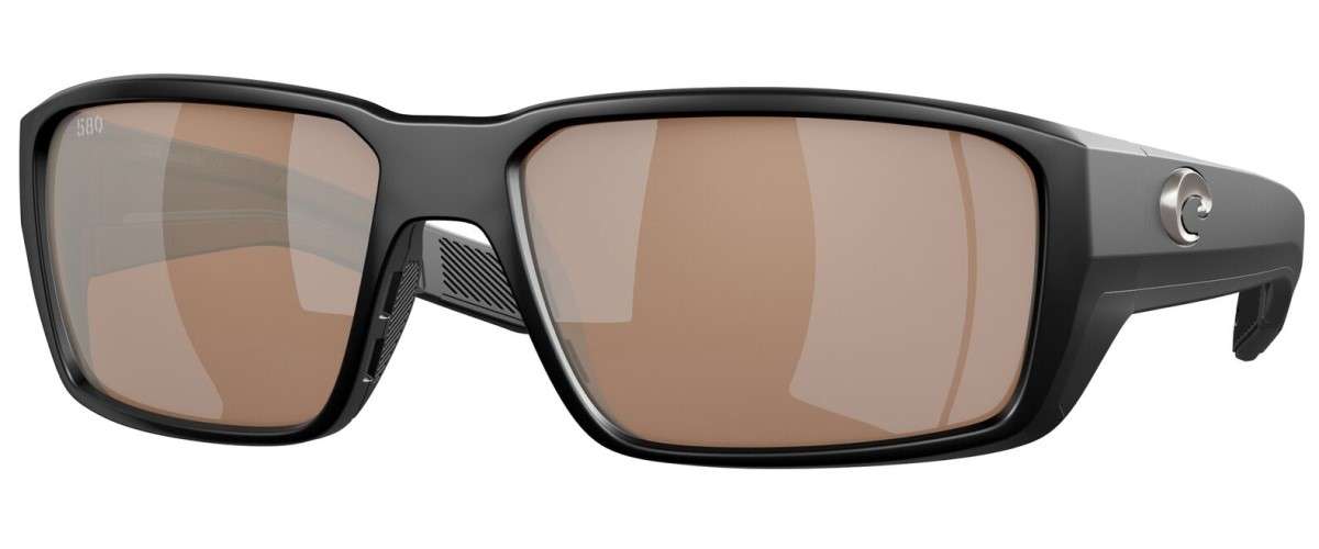Costa Fantail Pro Sunglasses - Matte Black/Copper Silver Mirror 580G