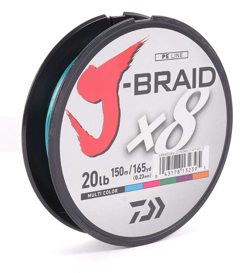 Daiwa J-Braid X4 150m Multi Coloured All Diameters Available 
