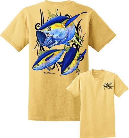 Hot & Spicy-Yellowfin Tuna Garment Dyed Khaki T-Shirt