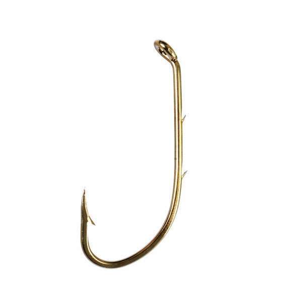 Size 1/0 100 Pack Eagle Claw 214H-1/0 Bronze Forged Point Aberdeen Hook 