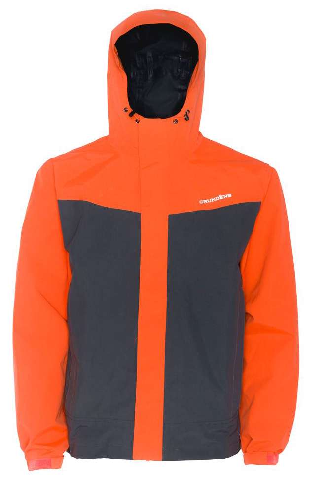 Grundens Full Share Jacket - Orange/Grey - L - TackleDirect
