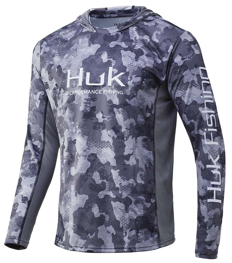 Huk Icon X Refraction Camo Hoodie - Storm - Large - TackleDirect