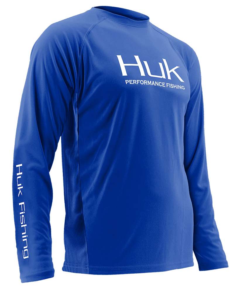 Huk Performance Vented Long Sleeve Shirt - Royal - TackleDirect