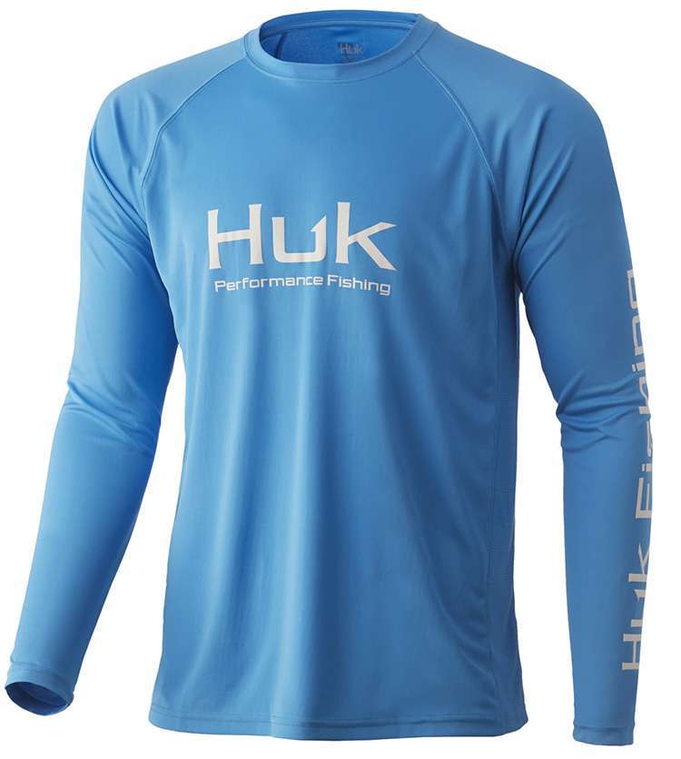 Huk Vented Pursuit Long Sleeve Shirt - Malibu Blue - 2X-Large