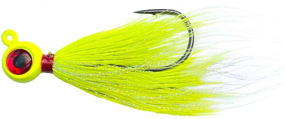 JIGGING WORLD Epoxy Teaser Jig - Bucktail - Chartreuse