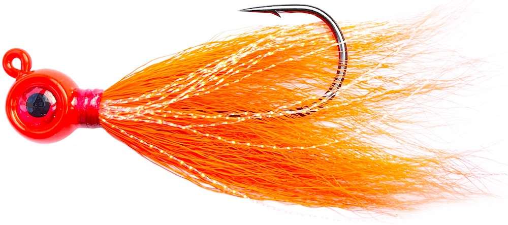 JIGGING WORLD Epoxy Teaser Jig - Bucktail - Salmon Red