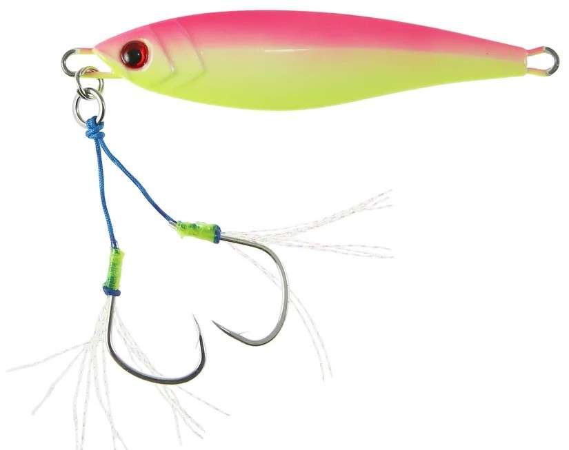 JIGGING WORLD Giko Jig - 100g - Chartreuse/Pink Glow