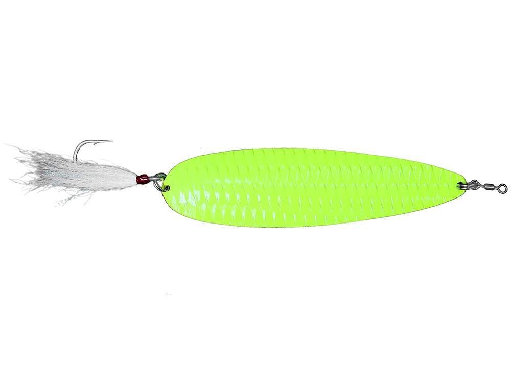 JIGGING WORLD Jigging Flutter Spoon - 7.5in - 3.5oz - Chartreuse