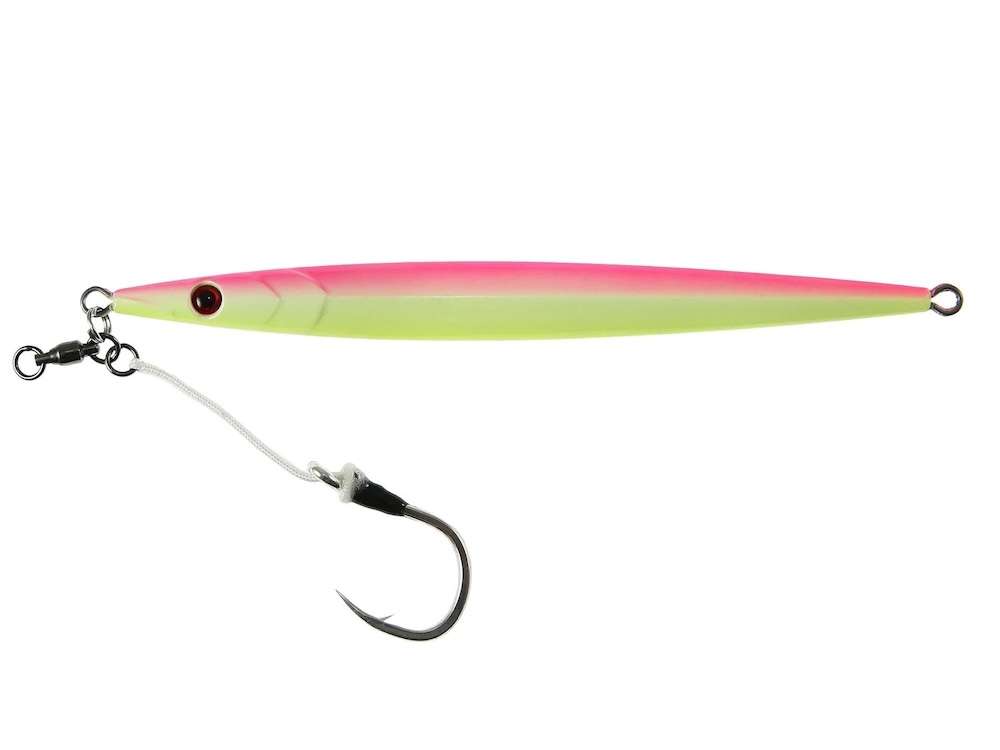 JIGGING WORLD Maguro Jig - 200g - Chartreuse/Pink Glow