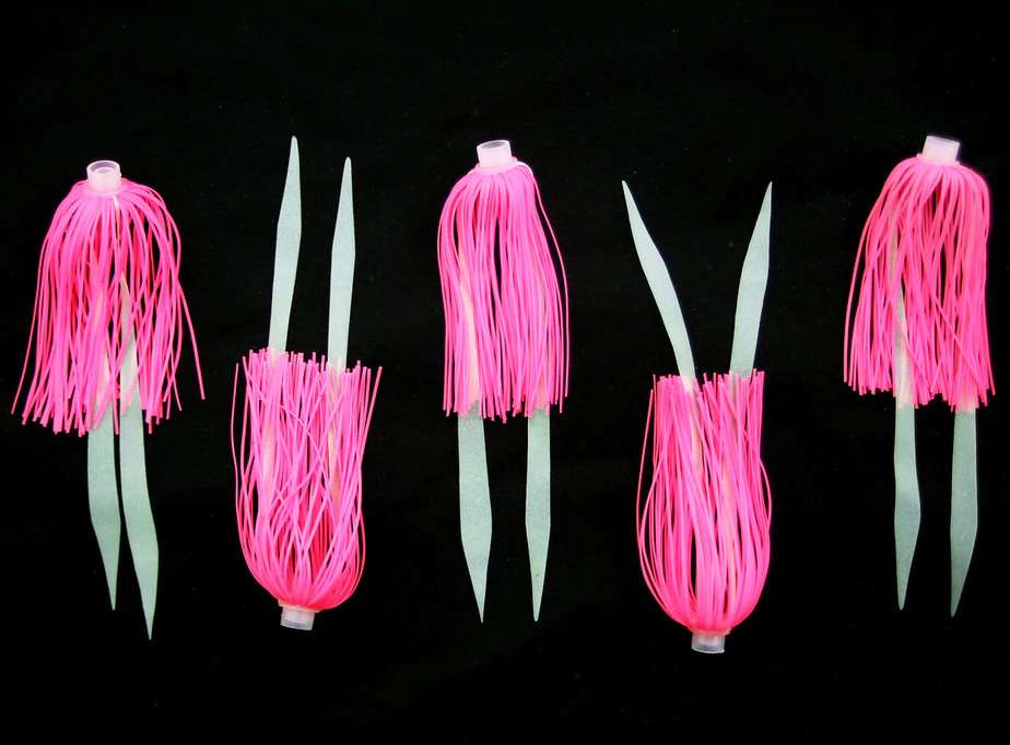 JIGGING WORLD Micro Silicone Skirt Teaser - Pink - 5 Pack