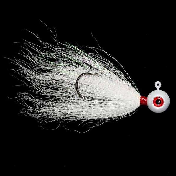 JIGGING WORLD Power Ball V2 Bucktail Jig - 1/2oz - White