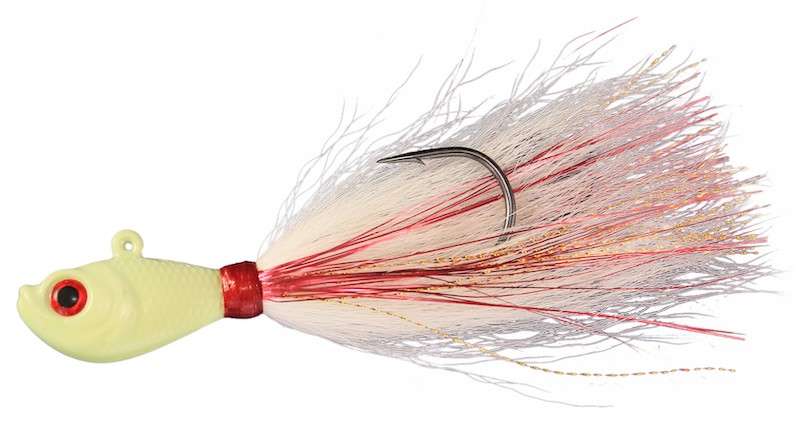 JIGGING WORLD Premium Bucktail V2 Jig - 1oz - Glow