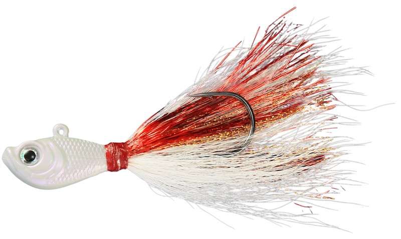 JIGGING WORLD Premium Bucktail V2 Jig - 1oz - White