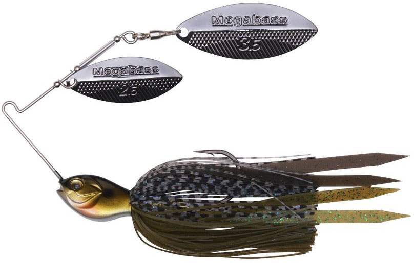 Megabass Spinnerbait SV-3 3/8 Double Willow - 10.5g - Hot Tiger - Leurre Pêche Carnassiers, Leurre Spinnerbait