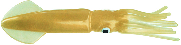 MOLD CRAFT Squirt Squid Lure 12in Unrigged - Golden Natural Tan