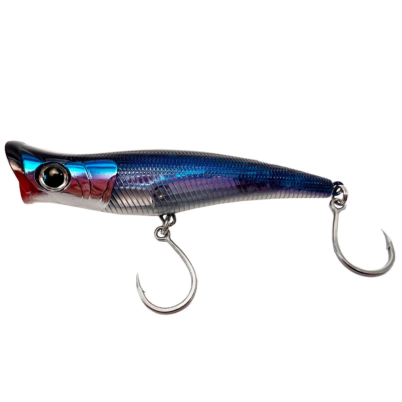 OCEAN TACKLE INTERNATIONAL Mikros-Pop 130 Topwater Lure - Blue/Pink Herring