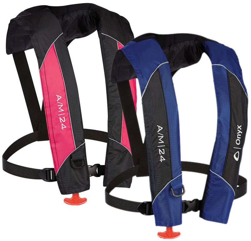 Onyx A/M-24 Automatic/Manual Inflatable PFD Life Jacket - TackleDirect
