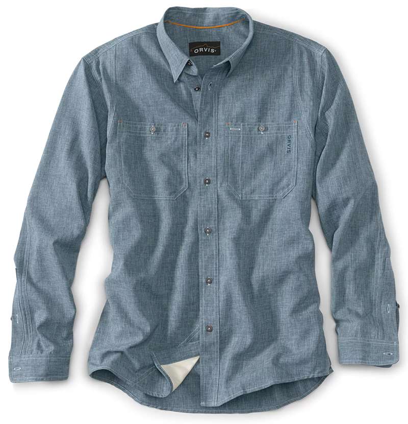 Orvis Chambray Long Sleeve Work Shirts - TackleDirect