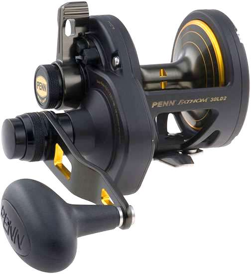 PENN Conventional 2-Speed Right-Handed Reel FATHOM II LEVER DRAG