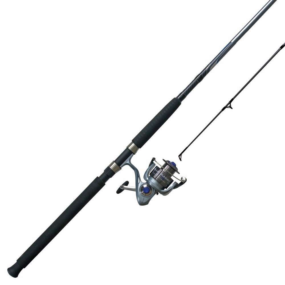 QUANTUM ZEBCO 7' BLUE RUNNER Fishing Combo Spinning Rod and Reel NEW #BLR40702MA 