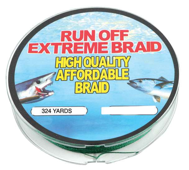 RUNOFF LURES Extreme Braid Fishing Line 324 Yds - 65 lb Green