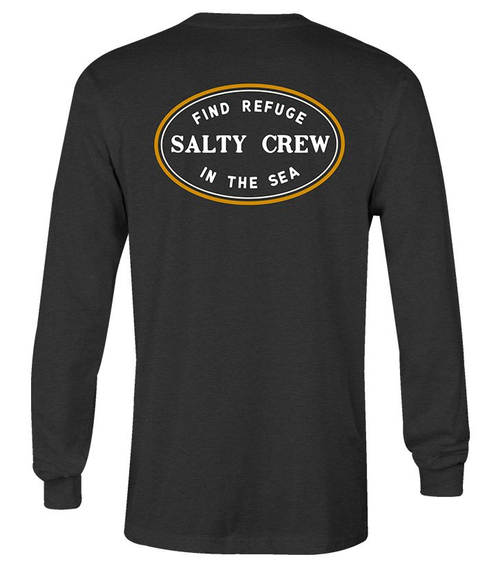 Salty Crew Standard LS T-Shirt - Charc Heather - XL - TackleDirect