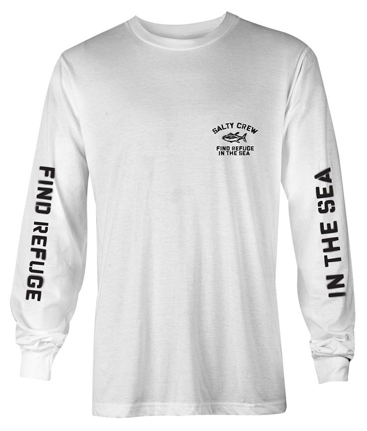Salty Crew Vandal Long Sleeve T-Shirt - White - XL - TackleDirect