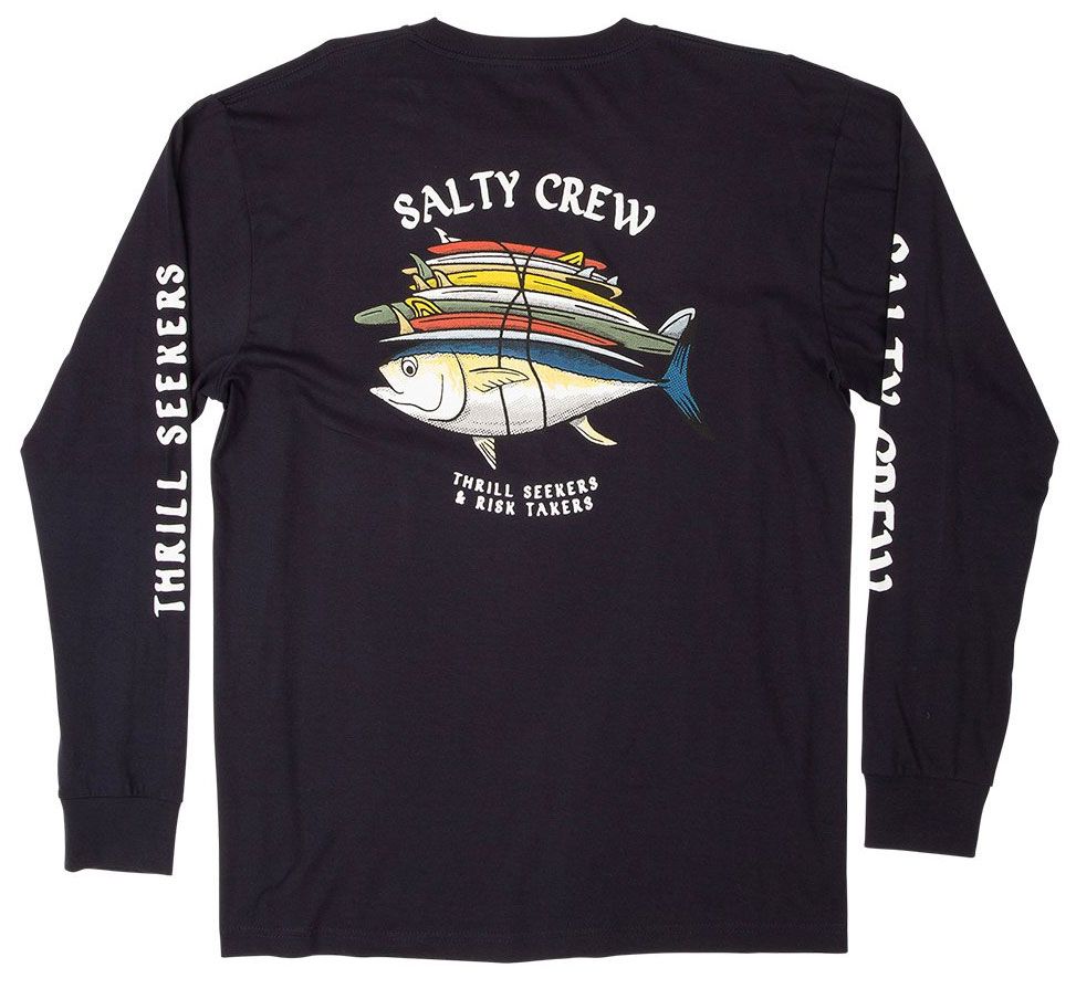 Salty Crew Voyager Long Sleeve Shirt - Navy - TackleDirect