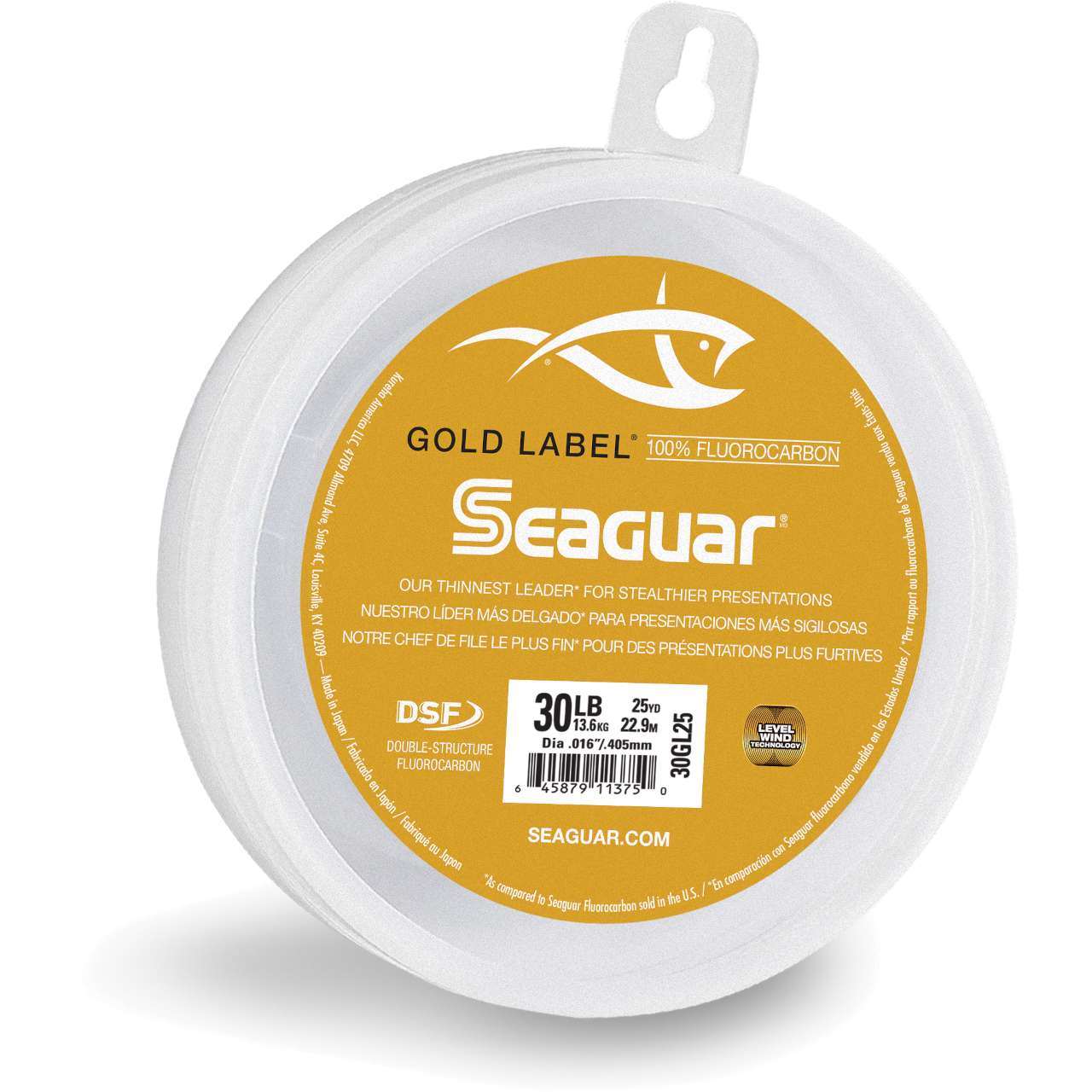 Seaguar Gold Label 100% Fluorocarbon Fishing Leader 25yd 