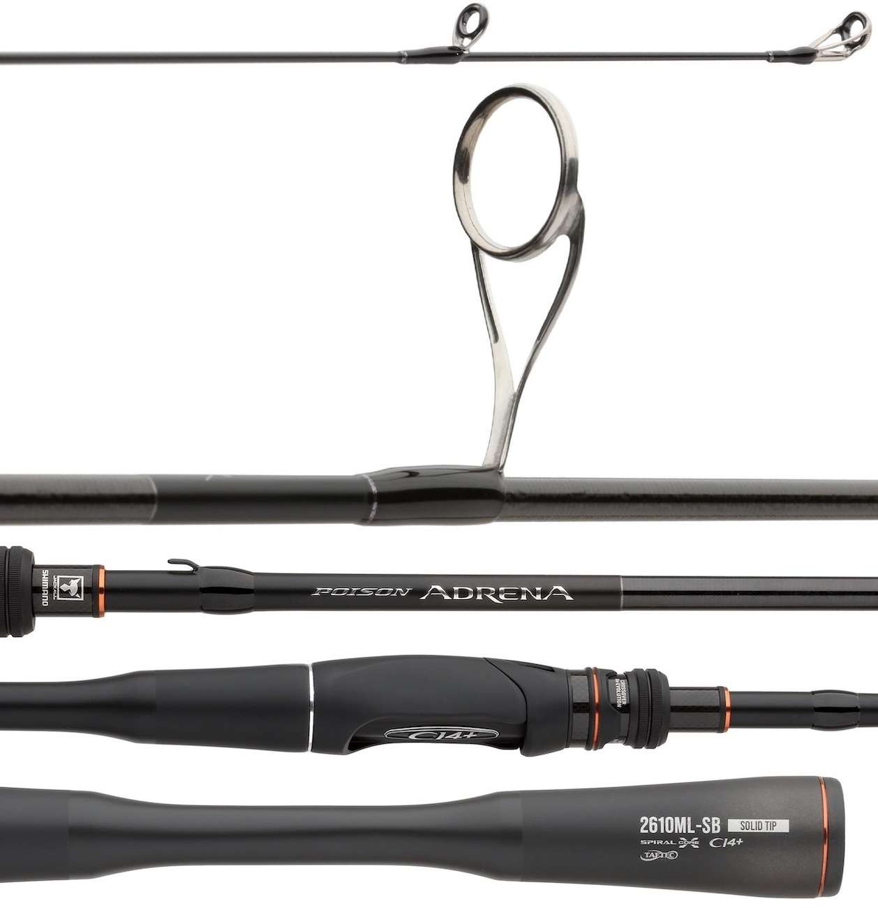 Shimano PAD2610MLSB Poison Adrena B Spinning Rod - TackleDirect