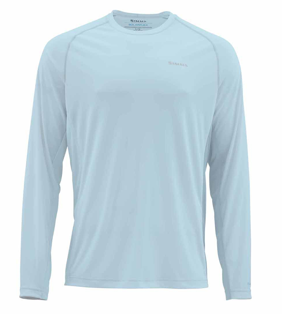 Large Color Fog Simms Solarflex Crewneck Shirt SALE & Free US Shipping 