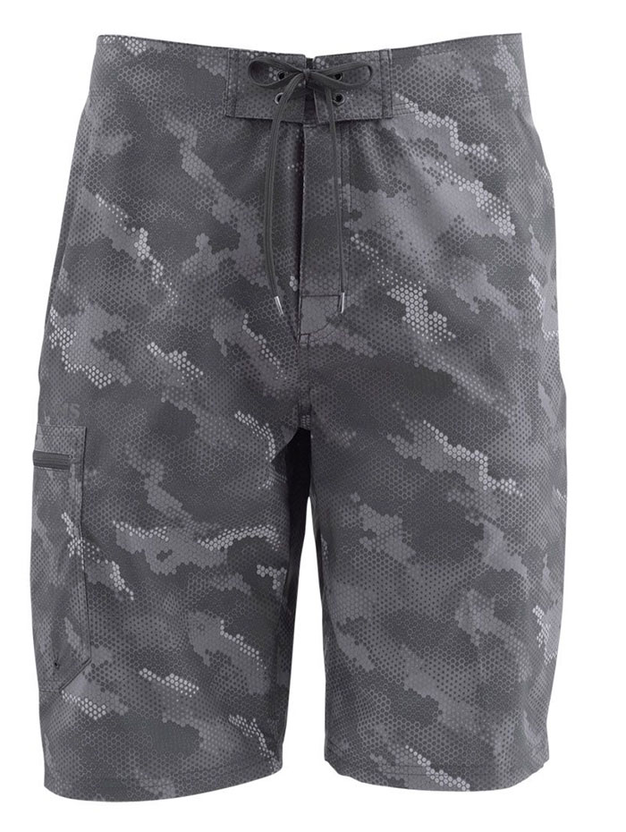 Simms Surf Short - Hex Camo Carbon - 34 - TackleDirect