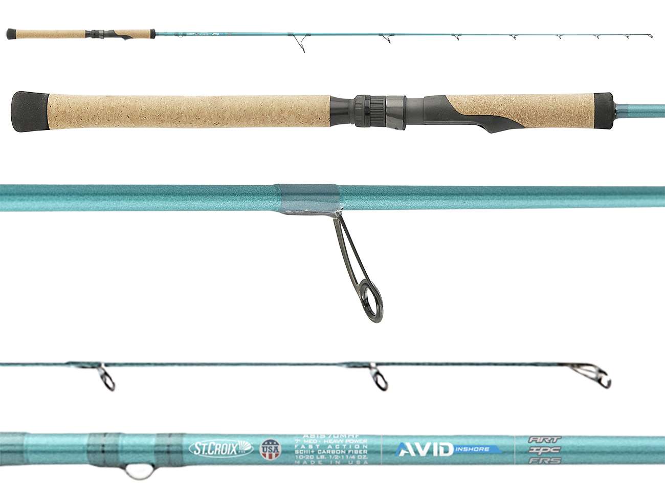 St. Croix ASIS70MXF Avid Series Inshore Spinning Rod - TackleDirect