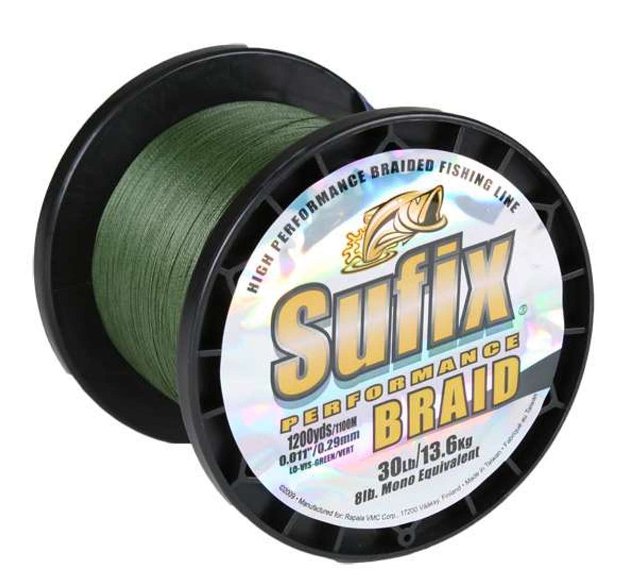 Sufix Performance Braid Bulk Spool - - 3500yd - Lo-Vis Green