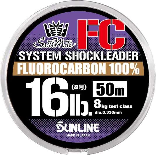 SUNLINE SaltiMate System Shock Fluorocarbon Leader - 33yds - 60lb