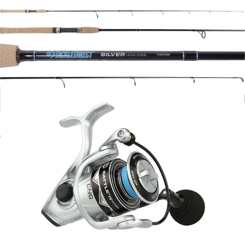 PENN Battle IV DX BTLIV3000DX / Silver Hook TDSS702M Travel Combo