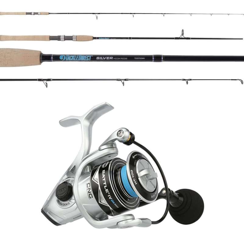 PENN Battle IV DX BTLIV3000DX / Silver Hook TDSS702MH Travel Combo