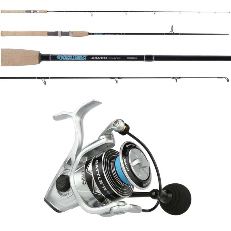 PENN Battle IV DX BTLIV4000DX / Silver Hook TDSS702MH Travel Combo