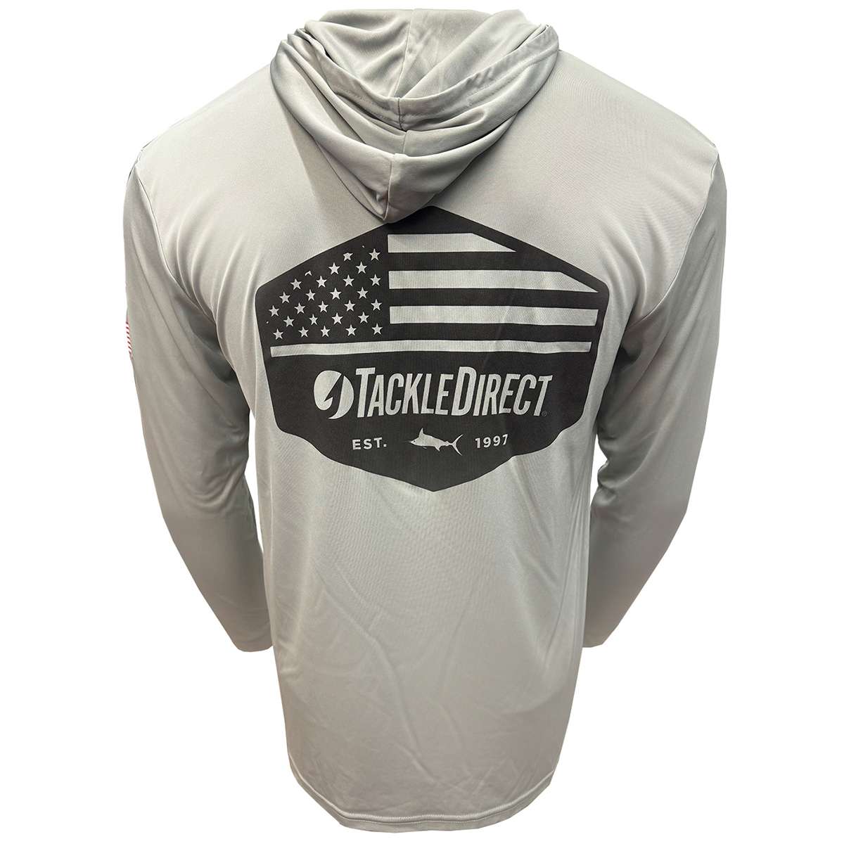 TACKLEDIRECT Stars 'n Stripes Performance Hoodie - Medium Gray - Small