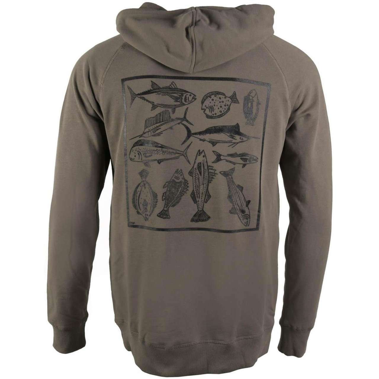 TACKLEDIRECT Fish Box Hooded Sweatshirt - Musk - Large