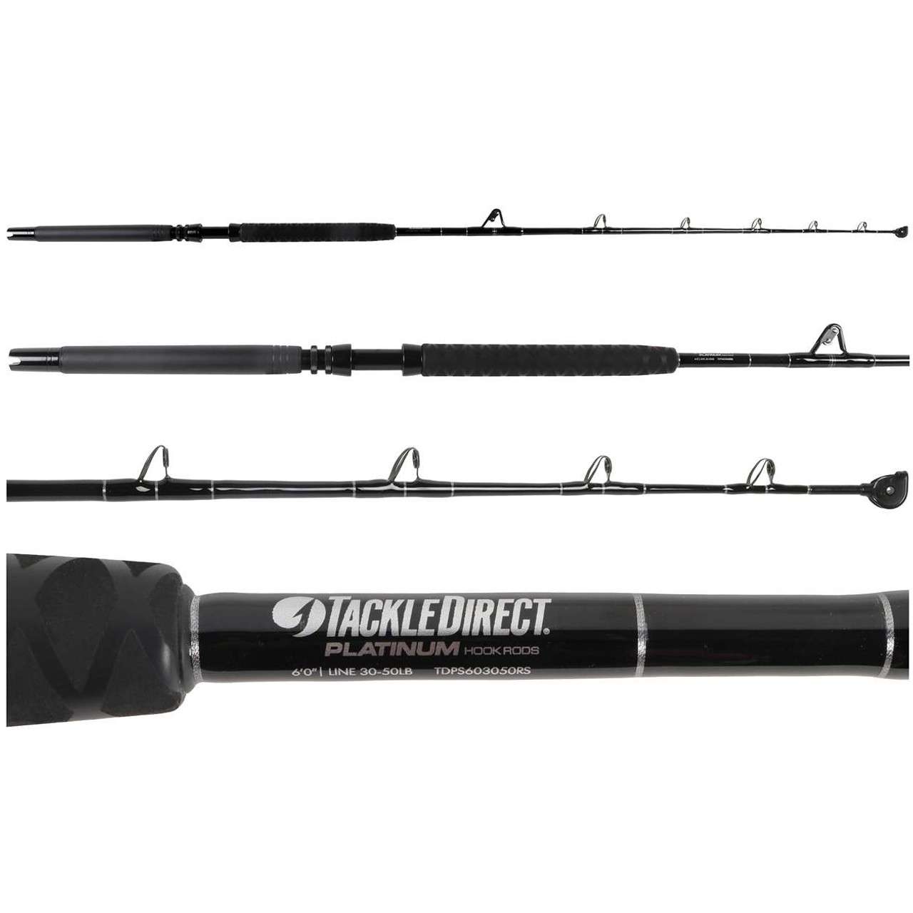 TACKLEDIRECT Platinum Hook Roller Stripper Conventional Standup Rod - TDPS603050RS