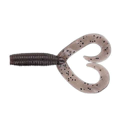 Yamamoto Double Tail Grub - 4in - Cinnamon w/Large Black Flake