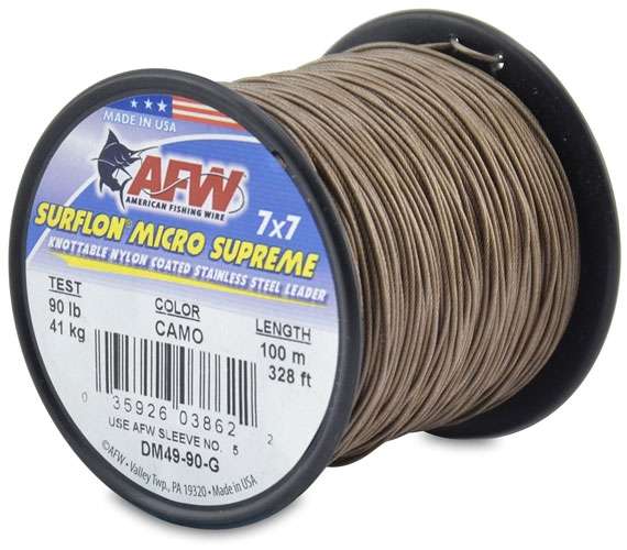 AFW - Surflon Nylon Coated 1x7 Stainless Steel Leader Wire - Black