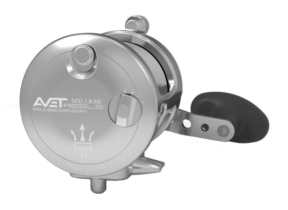 Avet MXJ G2 5.8 MC Single Speed Reels - Left Hand Silver