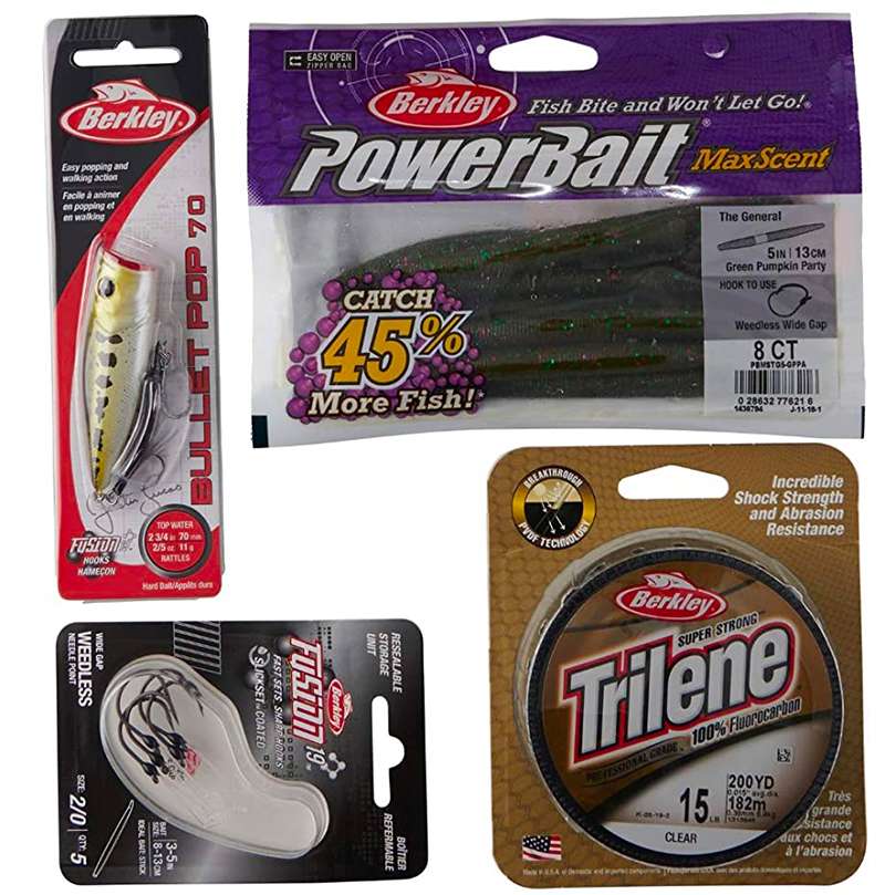 Reel Line Powerbait Tackle SHIPS FREE Shakespeare Complete Bass Kit — Rod 