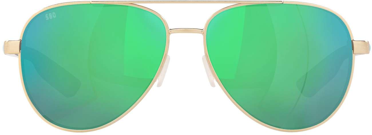 Costa Peli Sunglasses - Brushed Gold/Green Mirror 580G - TackleDirect