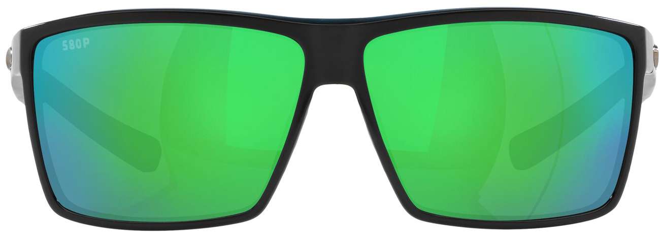 Designer Stylish Mens Sporty Rectangle Black & Green Mirrored