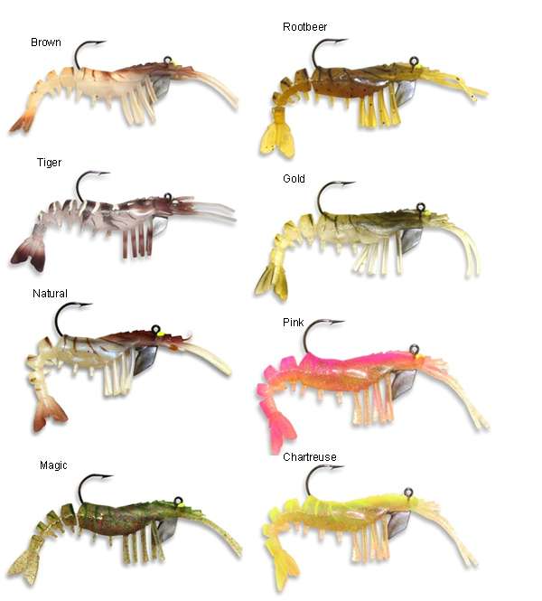 Egret Baits 3.5 Rattler Vudu Shrimp, 1/4oz - Rootbeer (2-Pack)  E-VS35R-14-07