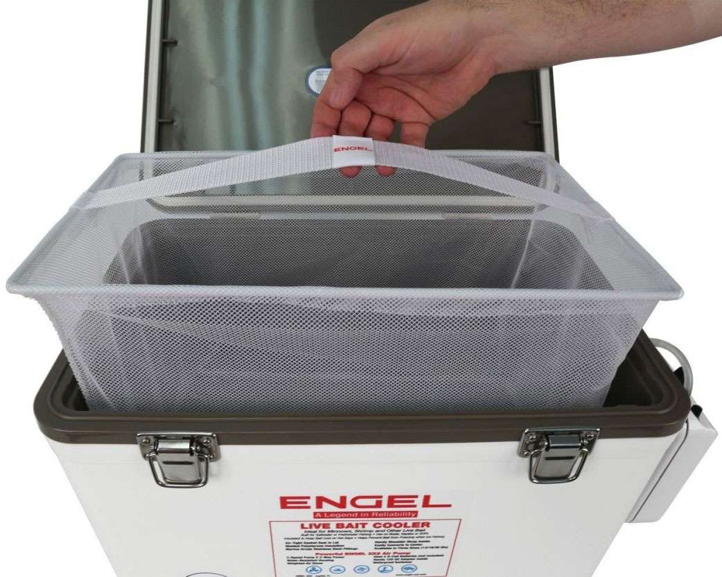 ENGEL 19 Quart Insulated Fishing Live Bait Dry Box Cooler with Water Pump,  Tan, 1 Piece - City Market