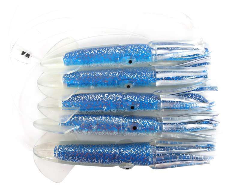 Fathom Offshore Squid Chain 9 in. - Blue with White Bell